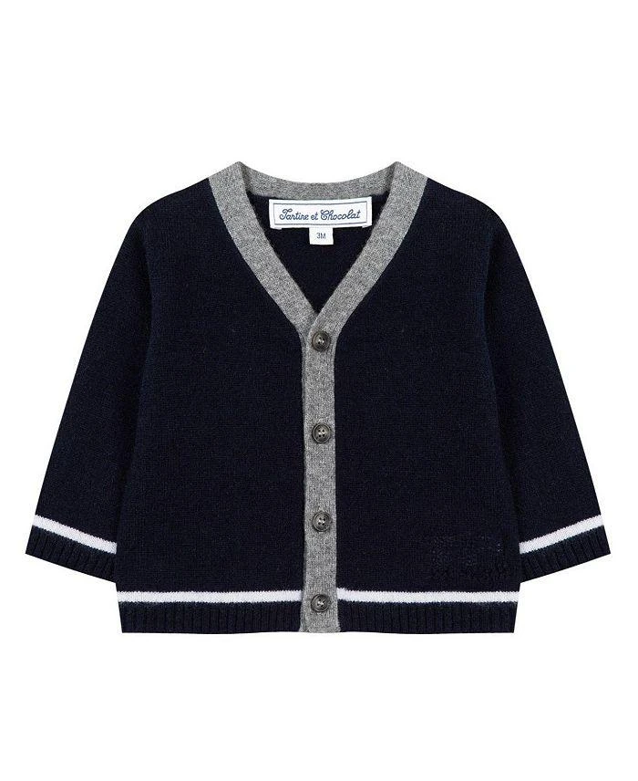 商品Tartine et Chocolat|Boys' Marine Cashmere Cardigan - Little Kid,价格¥814,第1张图片
