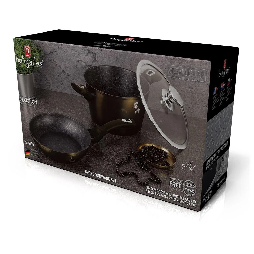 5-Piece Cookware Set Black Collection 商品