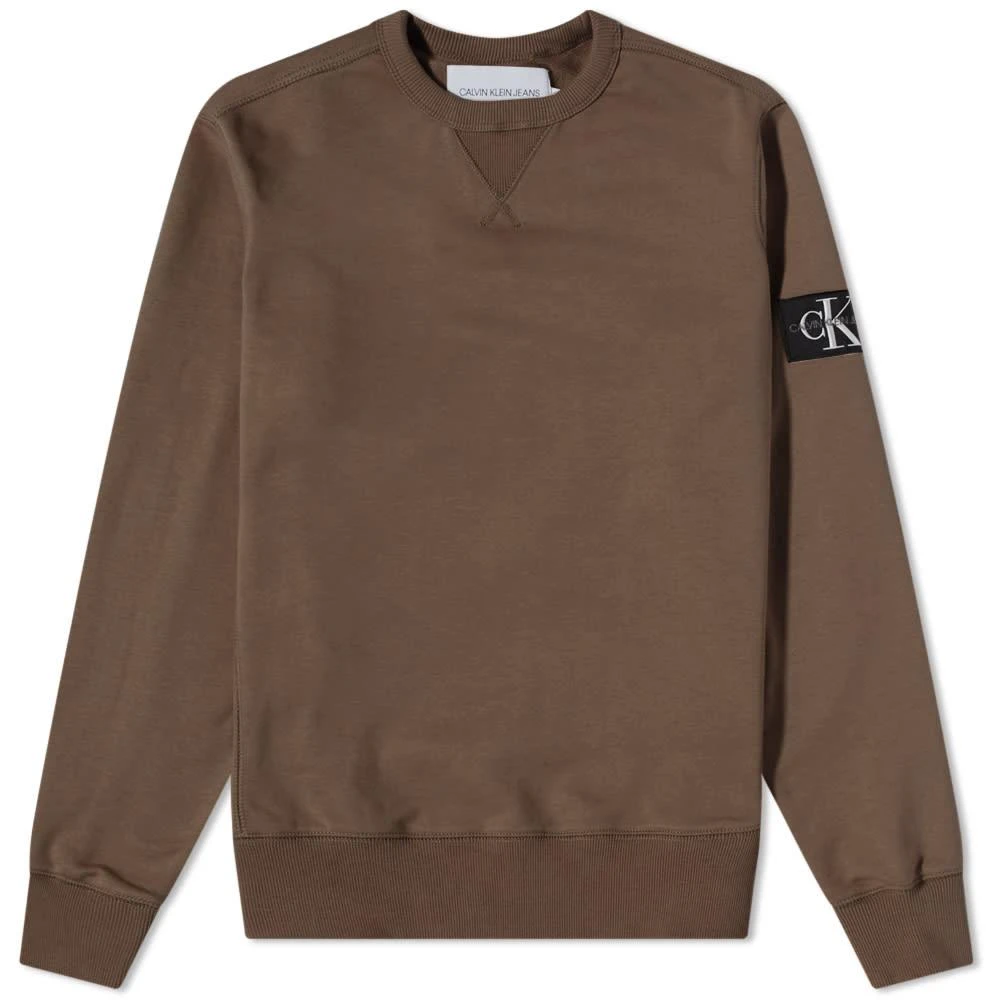 商品Calvin Klein|Calvin Klein Monogram Sleeve Badge Crew Sweat,价格¥389,第1张图片