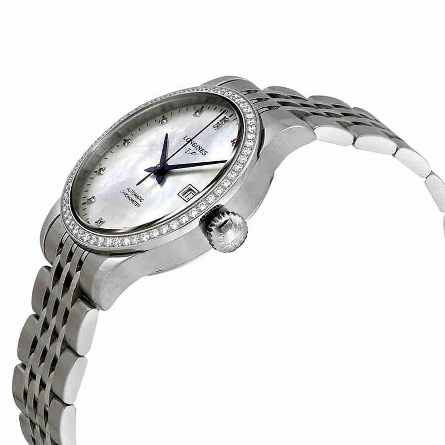 商品Longines|Record Automatic Mother of Pearl Dial Ladies Watch L2.321.0.87.6,价格¥26749,第2张图片详细描述