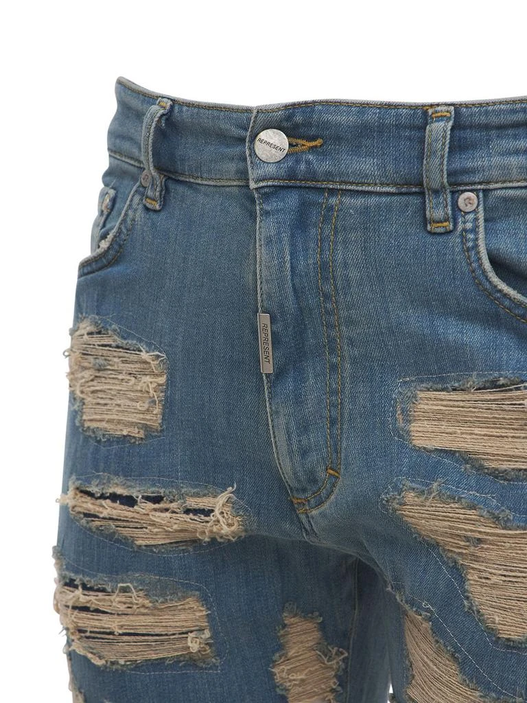 商品Represent|Shredded Skinny Fit Denim Jeans,价格¥1009,第3张图片详细描述