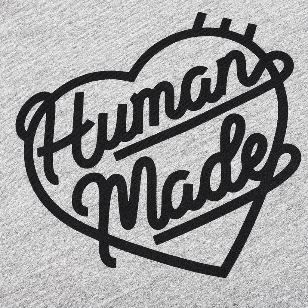 商品Human Made|Heart Badge T-Shirt - Grey,价格¥895,第5张图片详细描述