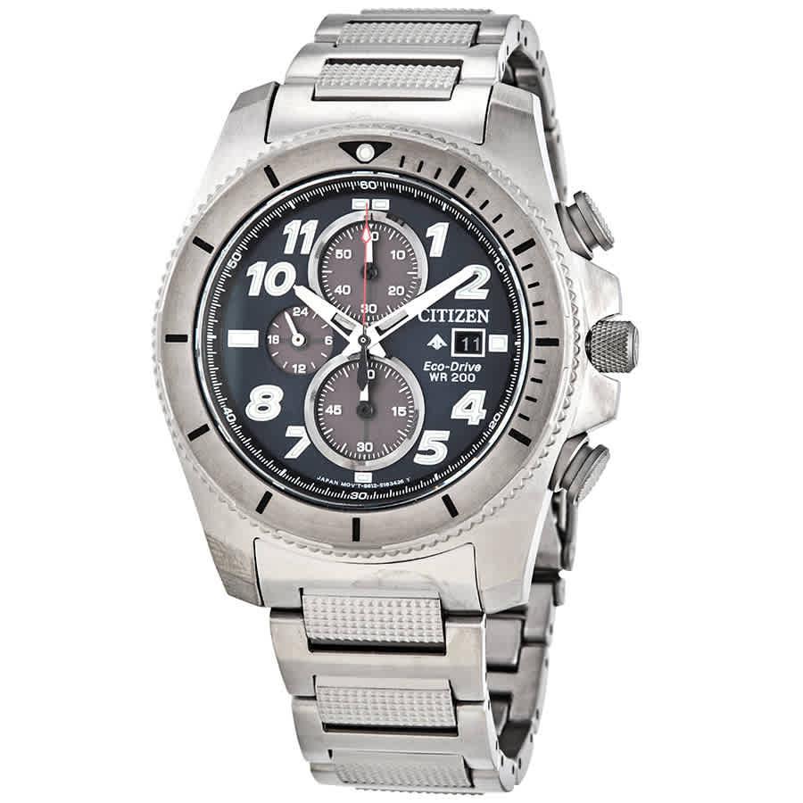 商品Citizen|Promaster Tough Chronograph Eco-Drive Grey Dial Mens Watch CA0720-54H,价格¥2807,第1张图片