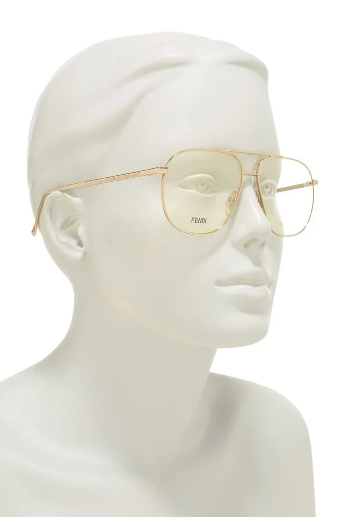 商品Fendi|57mm Aviator Optical Frames,价格¥759,第3张图片详细描述