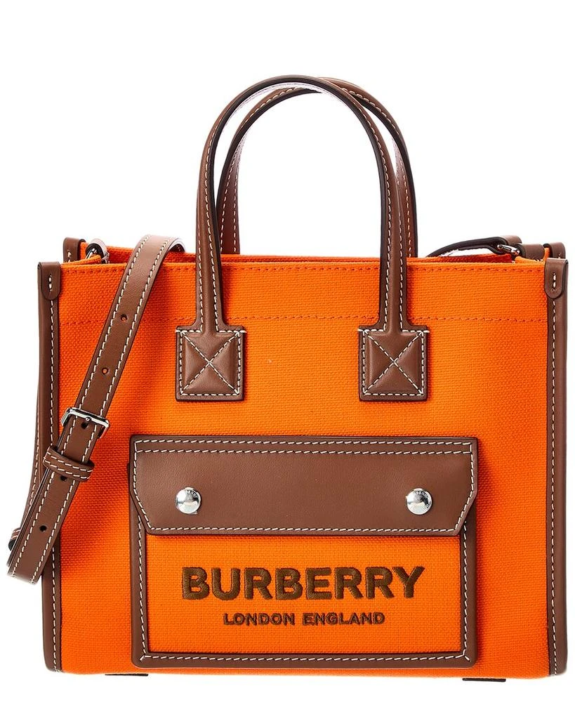 商品Burberry|Burberry Freya Mini Canvas & Leather Tote,价格¥5501,第1张图片