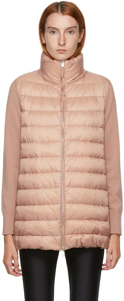 商品Moncler|Pink Down Padded Cardigan Jacket,价格¥8656,第1张图片