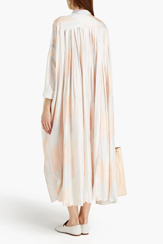 商品Jil Sander|Pleated printed silk-twill midi shirt dress,价格¥5655,第3张图片详细描述