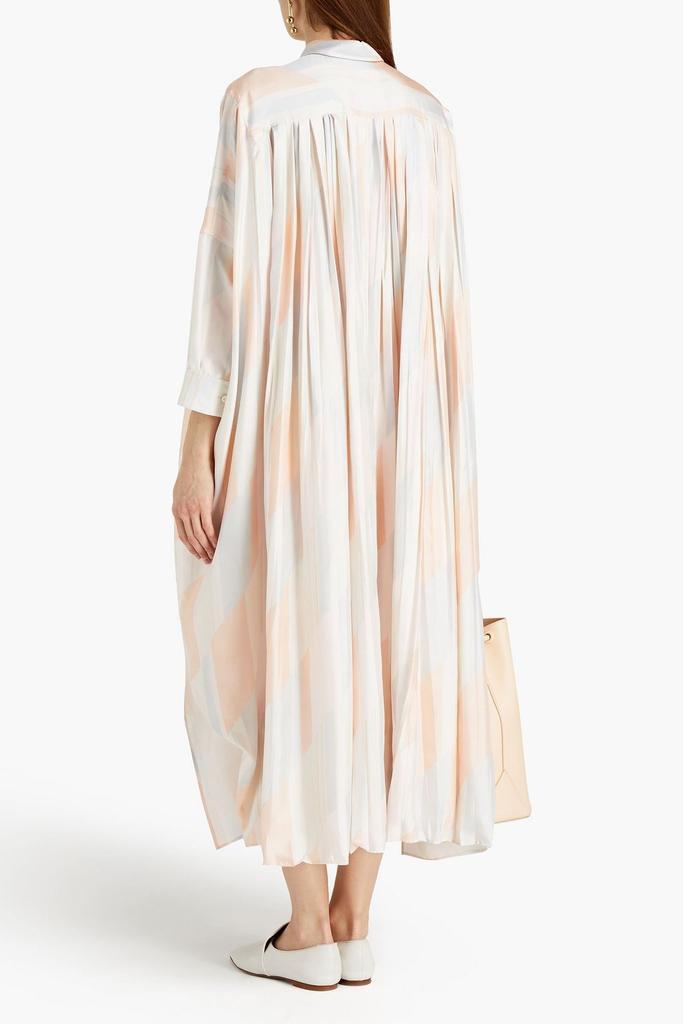 商品Jil Sander|Pleated printed silk-twill midi shirt dress,价格¥6685,第5张图片详细描述