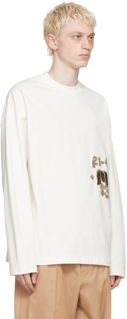 Off-White Cotton Long Sleeve T-Shirt商品第2张图片规格展示