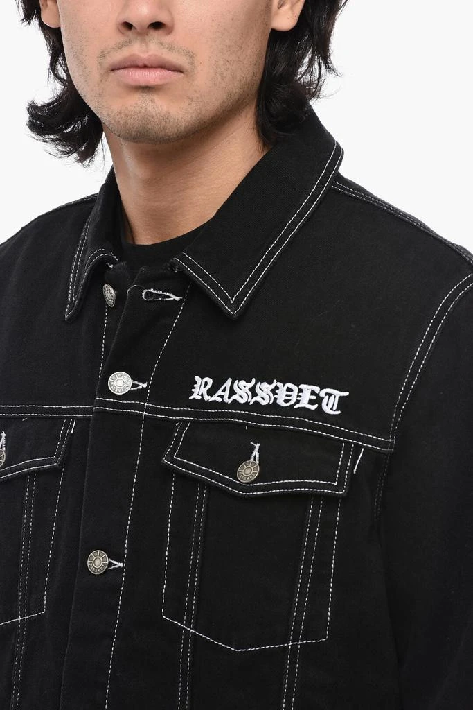 商品Rassvet|Rassvet Denim Jacket with Leather Patch,价格¥2148,第3张图片详细描述