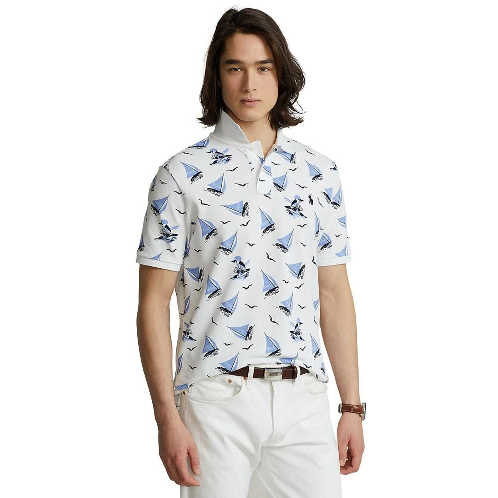 商品Ralph Lauren|Men's Classic-Fit Polo Bear Mesh Polo Shirt,价格¥524,第1张图片
