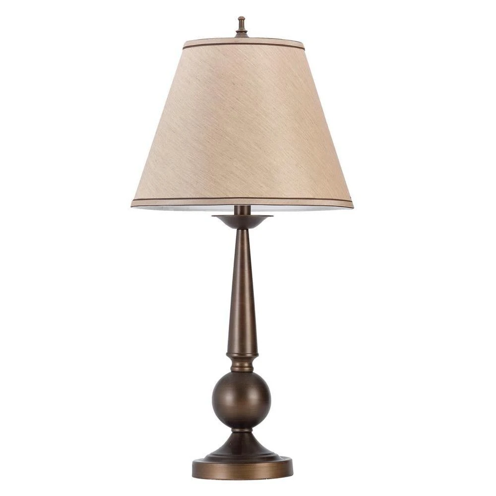 商品Coaster Co. of America|Ochanko Cone shade Table Lamps Bronze and Beige (Set of 2),价格¥1229,第1张图片