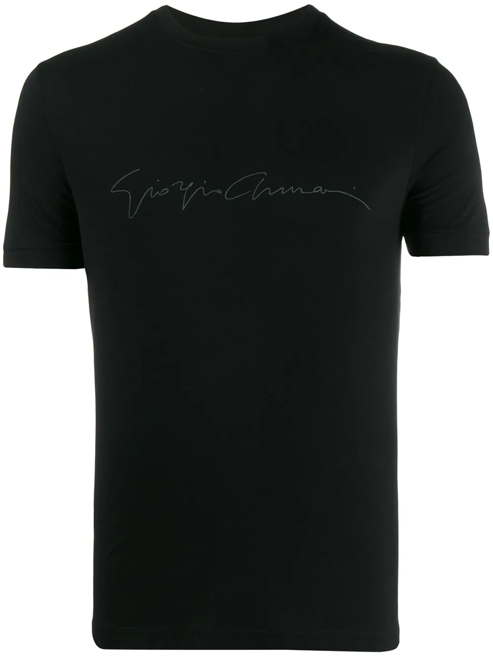 GIORGIO ARMANI 男士黑色粘胶纤维字母LOGO印花圆领短袖T恤 6GST56-SJP4Z-UC99商品第1张图片规格展示