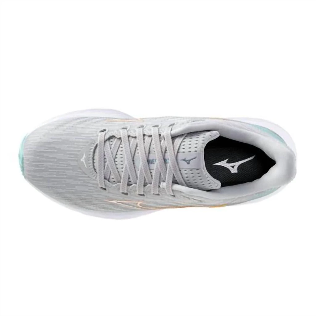 商品Mizuno|Women's Wave Rider 28 Shoes In Harbor Mist-White,价格¥600,第4张图片详细描述