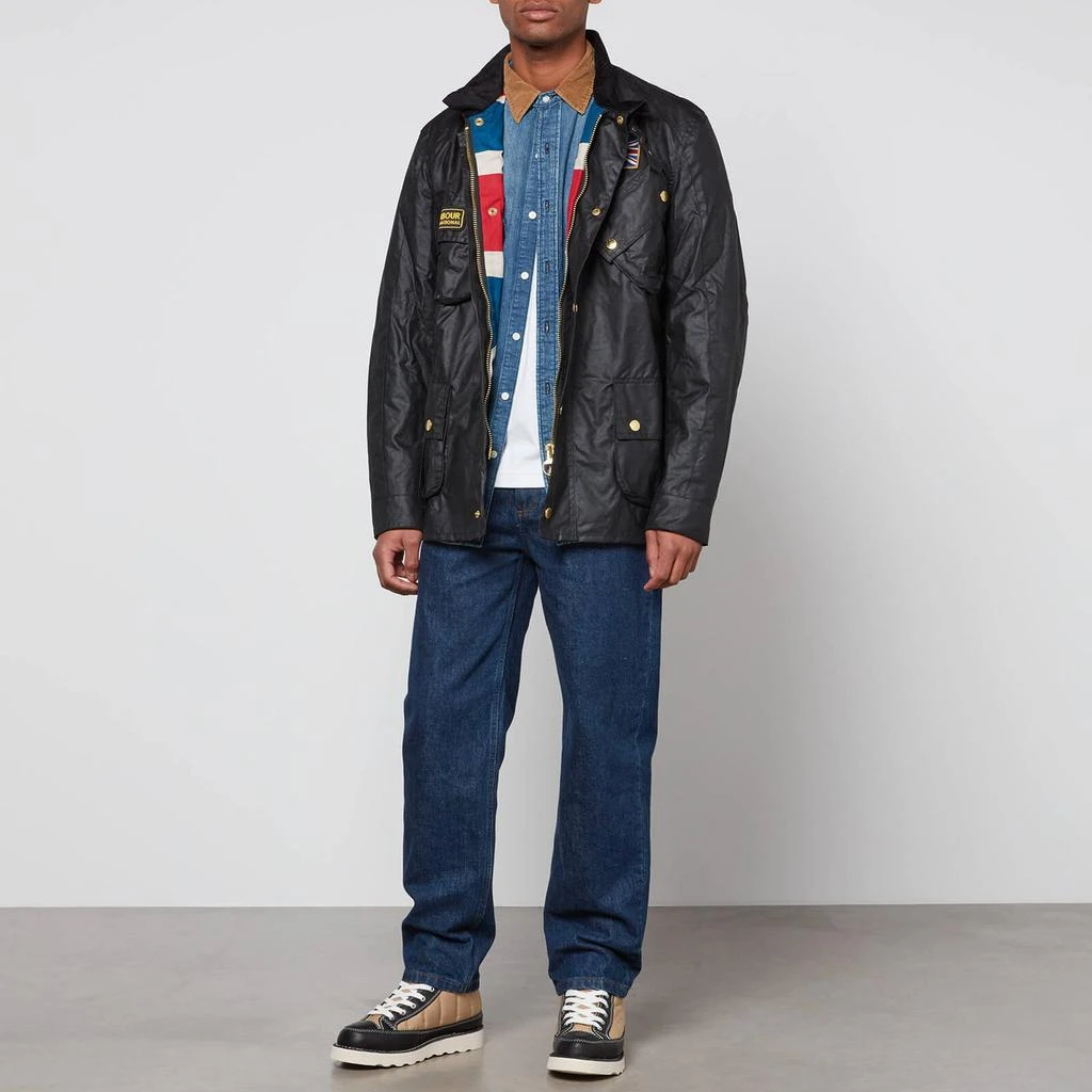 商品Barbour|Barbour International Union Jack Waxed Cotton Jacket,价格¥2175,第3张图片详细描述