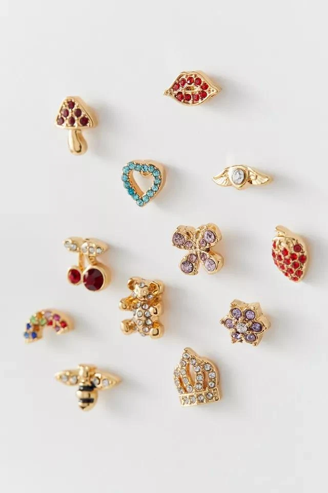 商品Urban Outfitters|Mismatch Rhinestone Post Earring Set,价格¥75,第3张图片详细描述