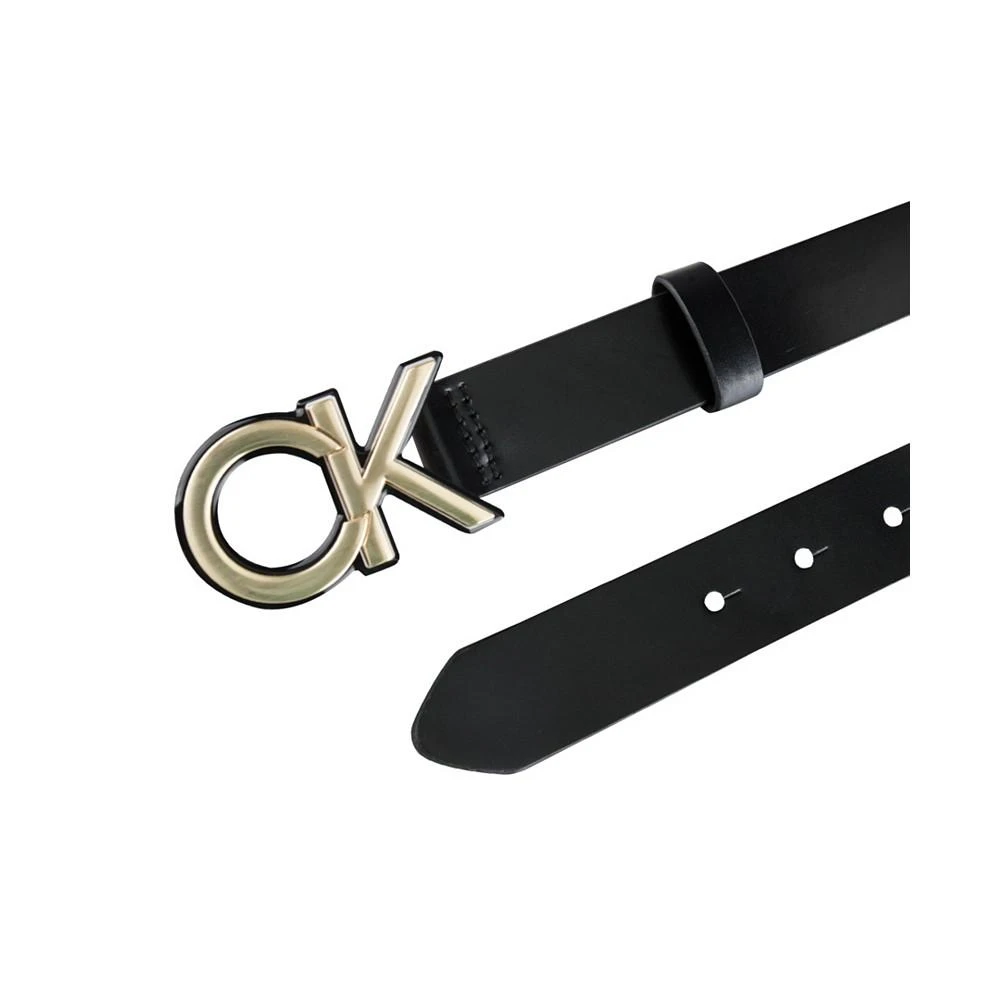 商品Calvin Klein|Women's Lucite Monogram Plaque Buckle Dress Belt,价格¥203,第3张图片详细描述