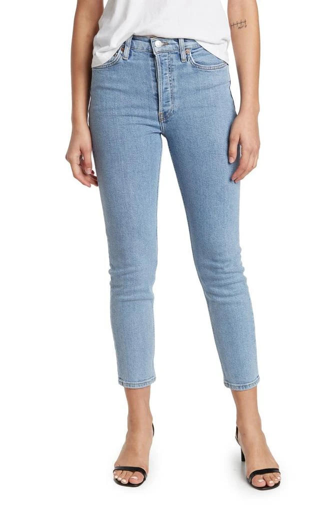 商品[国内直发] Re/Done|Originals High Waist Crop Jeans,价格¥560,第1张图片