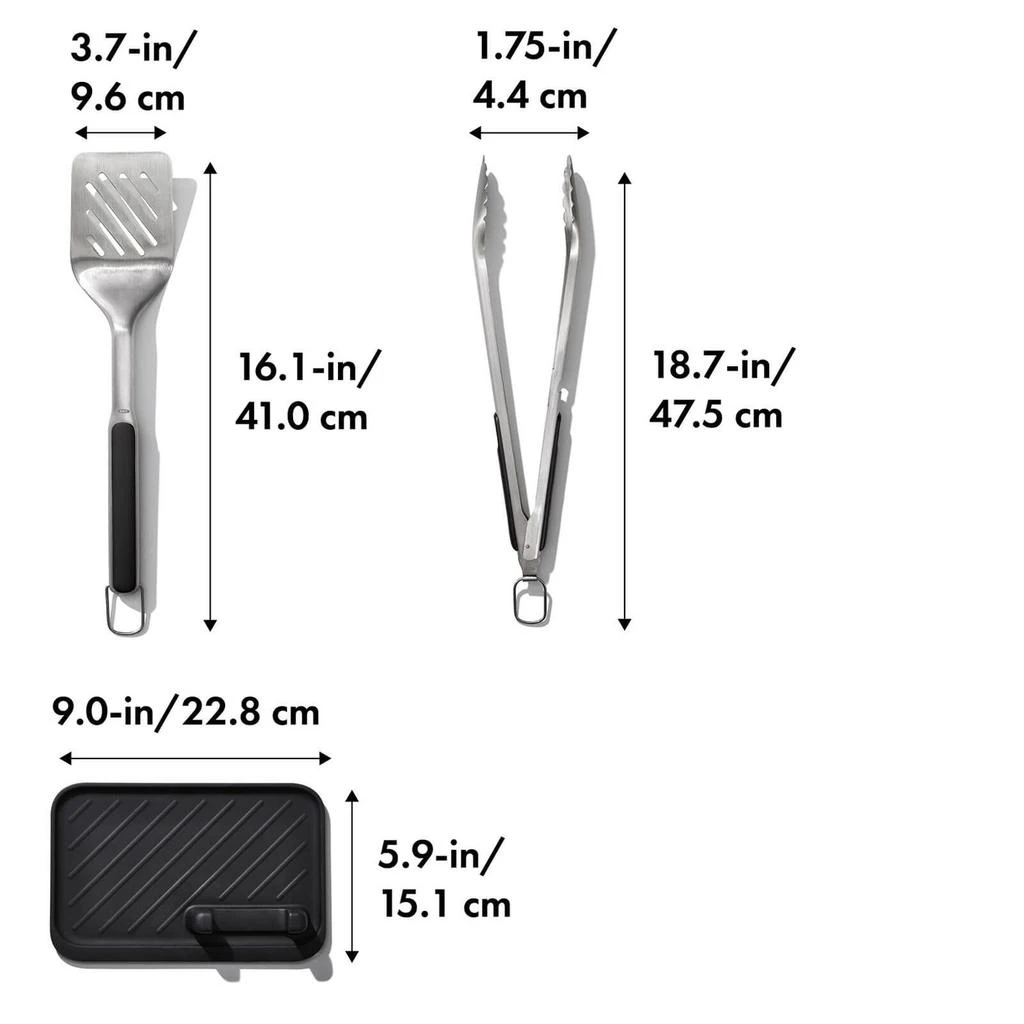 OXO Good Grips Grilling 3pc Set- Turner, Tongs and Tool Rest 商品