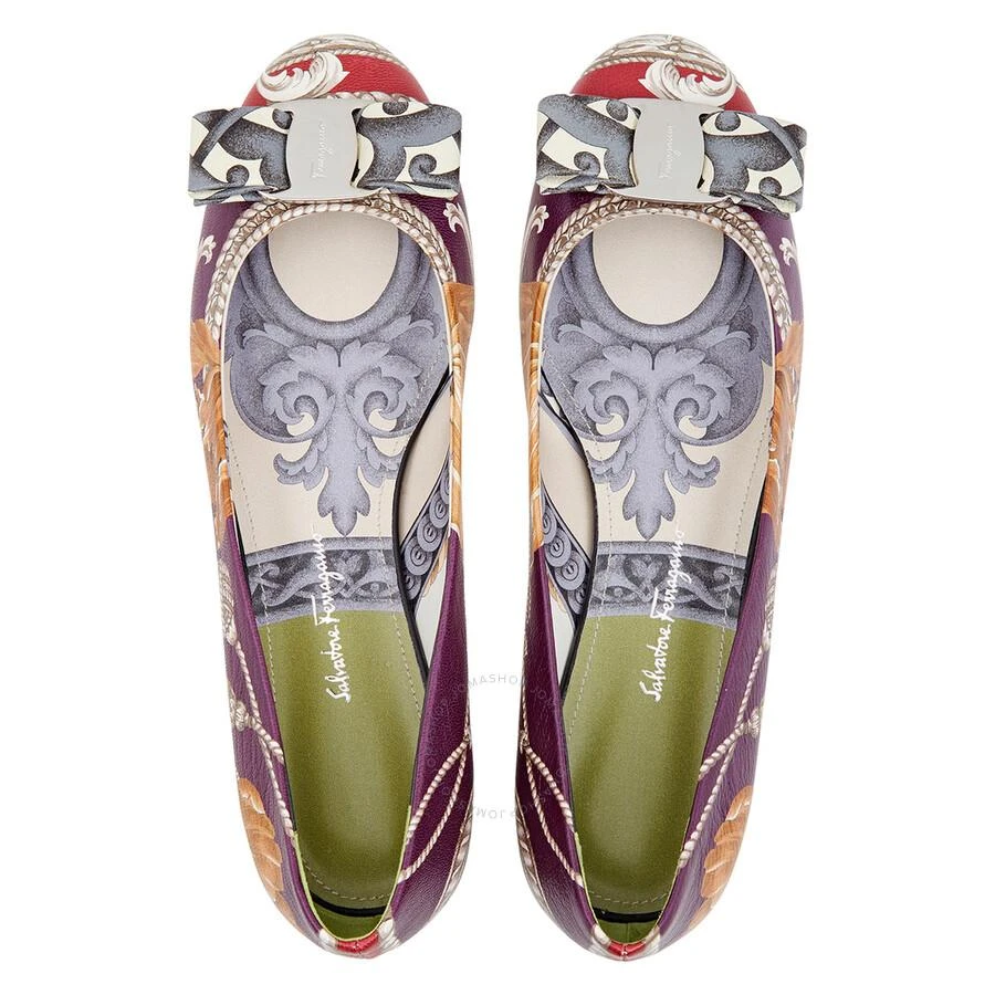 商品Salvatore Ferragamo|Salvatore Ferragamo Ladies Varina Scarf Print Ballet Flats,价格¥2229,第3张图片详细描述