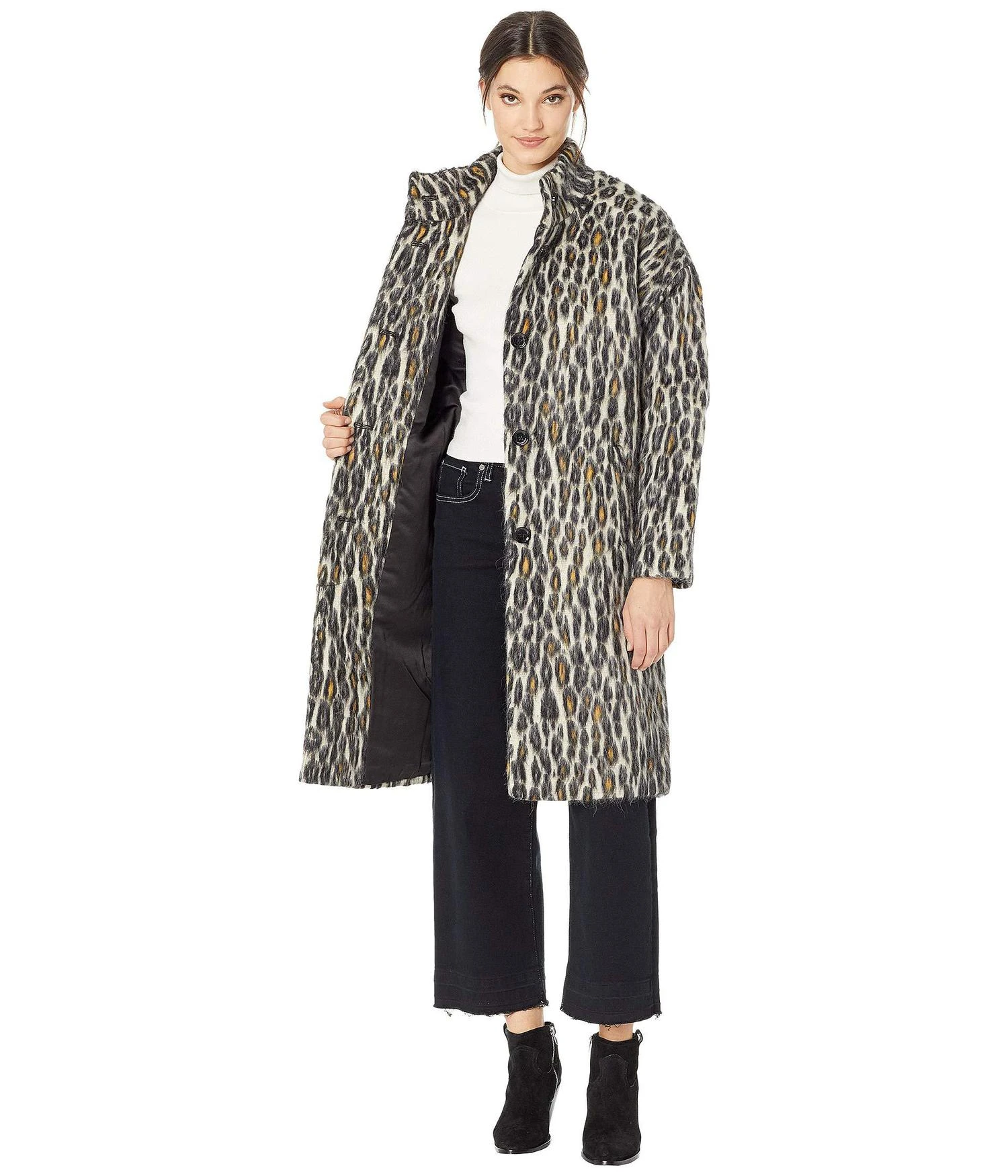 商品Juicy Couture|Hard Woven Boulevard Leopard Coat,价格¥1561,第5张图片详细描述