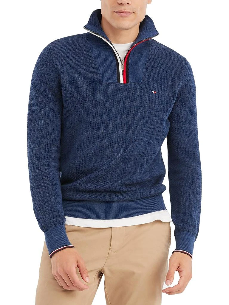 商品Tommy Hilfiger|Big & Tall Manhattan Mens 1/4 Zip Pullover Mock Turtleneck Sweater,价格¥340,第1张图片