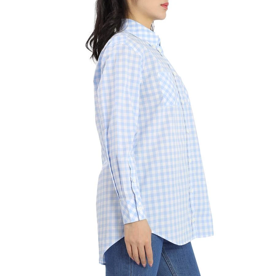 商品Burberry|Ladies Pale Blue Pattern Gingham Cotton Poplin Shirt Dress,价格¥1050,第3张图片详细描述