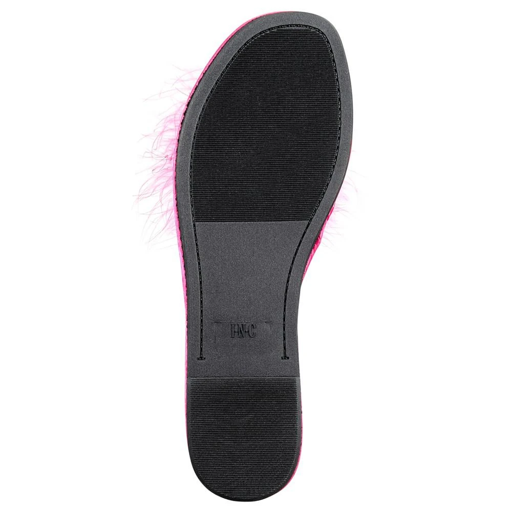 商品INC International|Women's Chain-Print Pom Slides, Created for Macy's,价格¥178,第5张图片详细描述