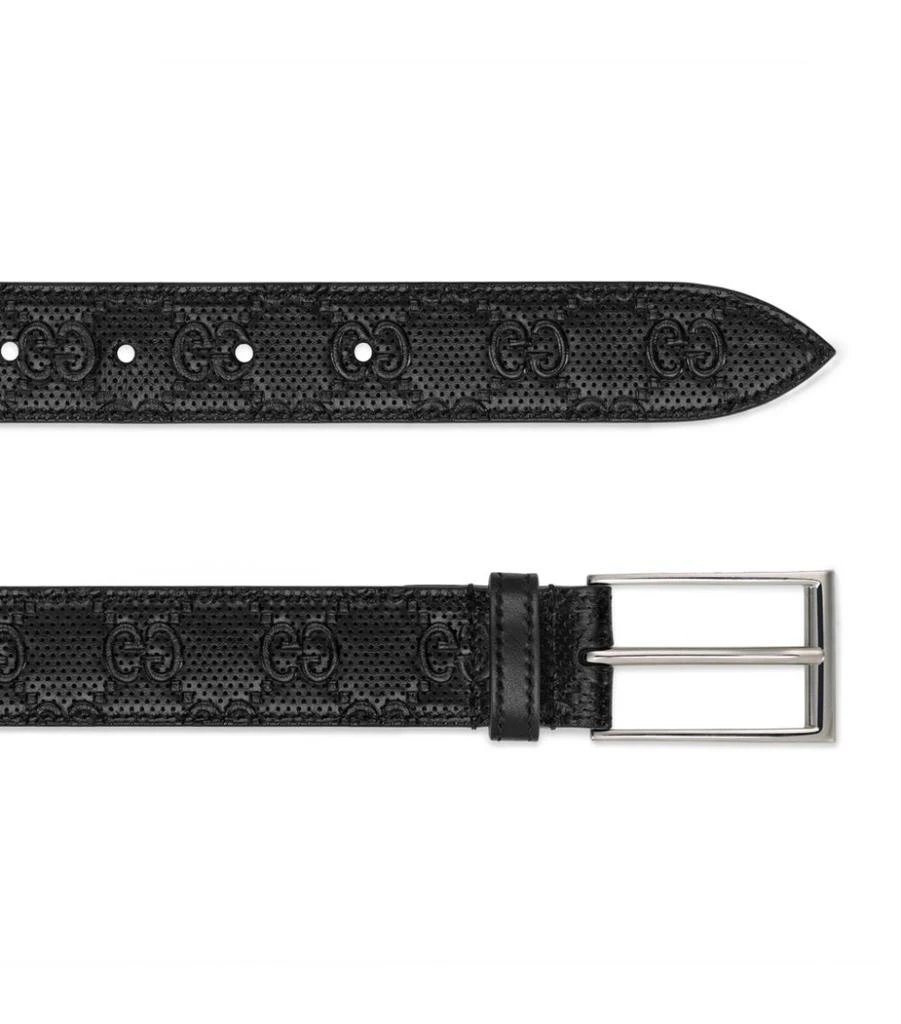 商品Gucci|GG Supreme Leather Buckle Belt,价格¥3003,第4张图片详细描述