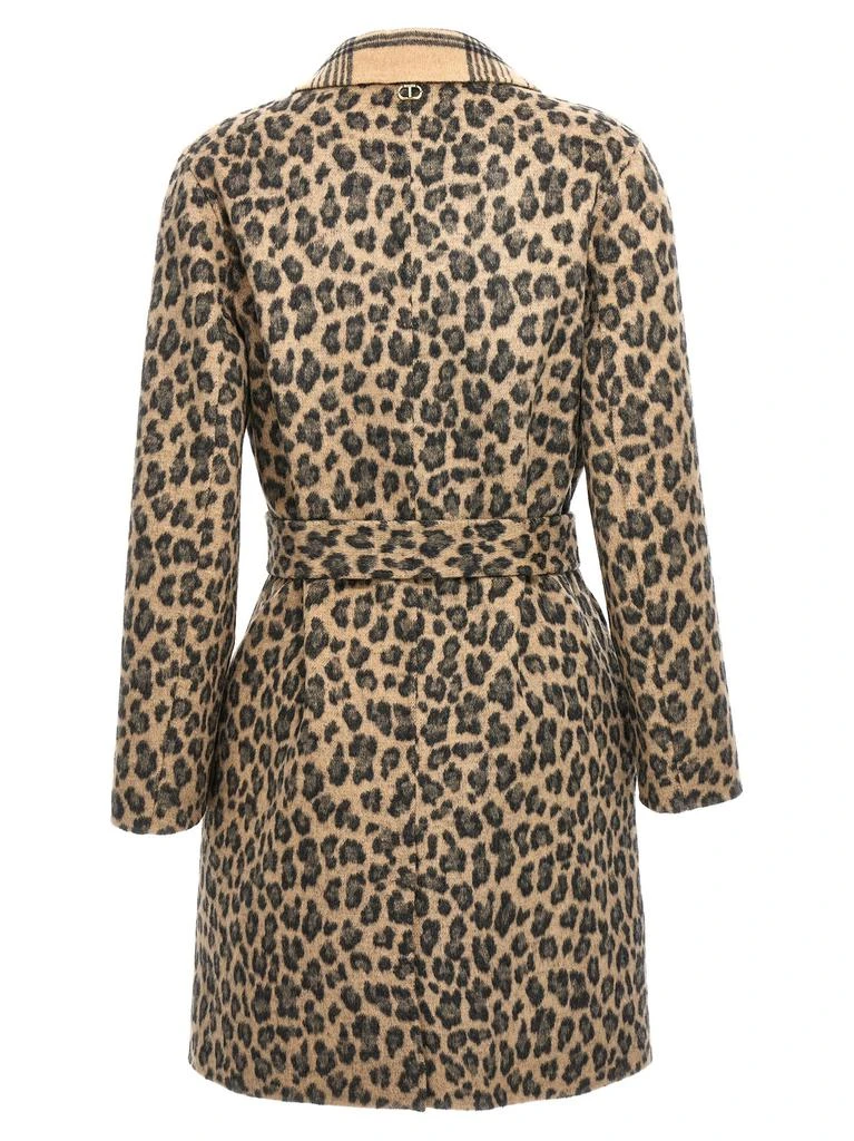 商品TWINSET|Animalier Coat Coats, Trench Coats Beige,价格¥1259,第3张图片详细描述