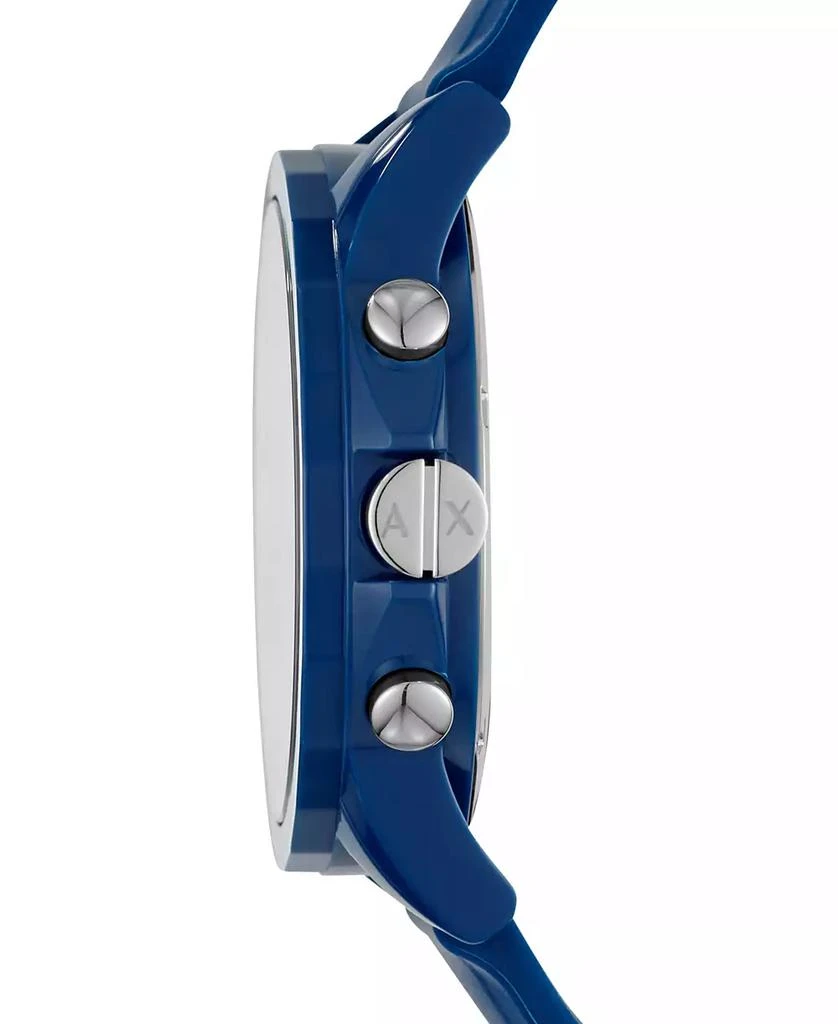 商品Armani Exchange|Unisex Chronograph Blue Silicone Strap Watch 44mm AX1327,价格¥805,第2张图片详细描述