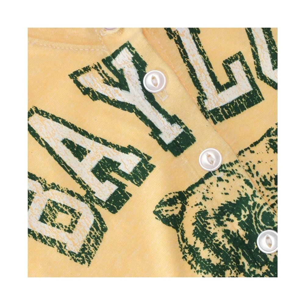 商品The Original Retro Brand|Women's Yellow Baylor Bears Relaxed Henley V-Neck Tri-Blend Tank Top,价格¥267,第2张图片详细描述