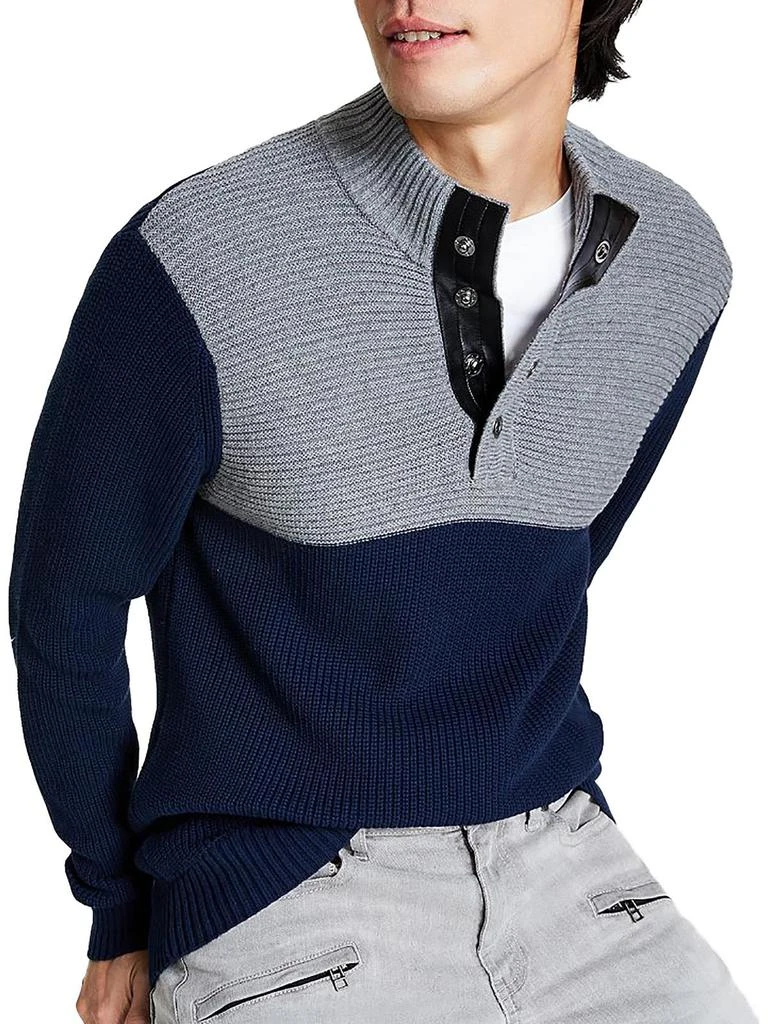 商品INC International|Mens Mock Neck Colorblock Pullover Sweater,价格¥199,第1张图片详细描述