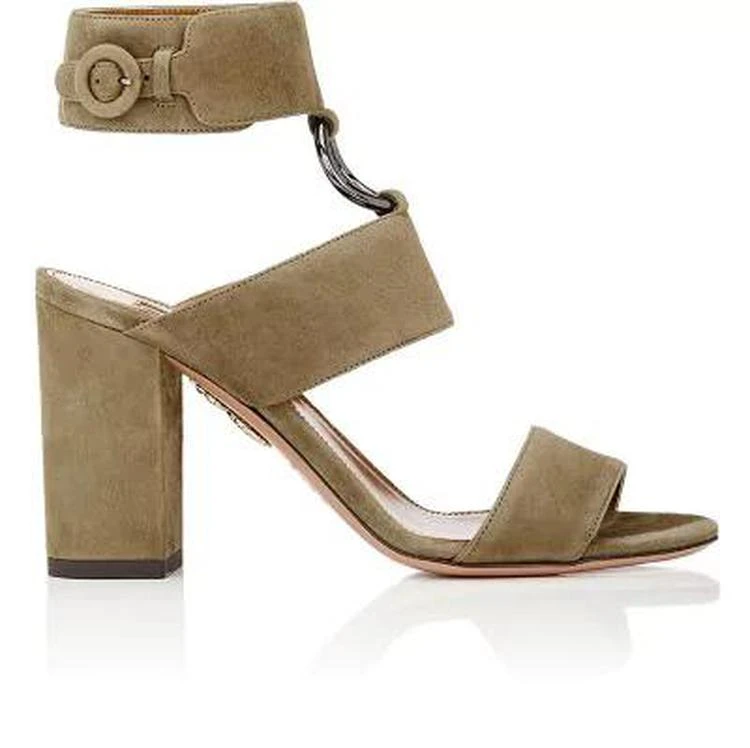 商品Aquazzura|Safari Suede Ankle-Strap Sandals,价格¥2224,第1张图片