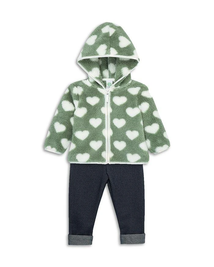 商品Little Me|Girls' Faux Sherpa Hearts Jacket, Top & Leggings Set - Baby,价格¥370,第4张图片详细描述
