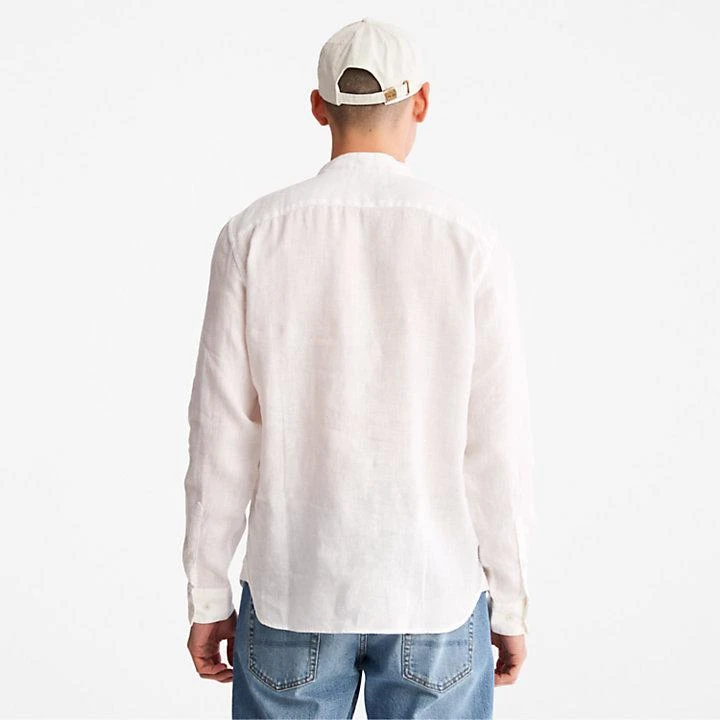 商品Timberland|Mill River Band-collar Linen Shirt for Men in White,价格¥783,第4张图片详细描述