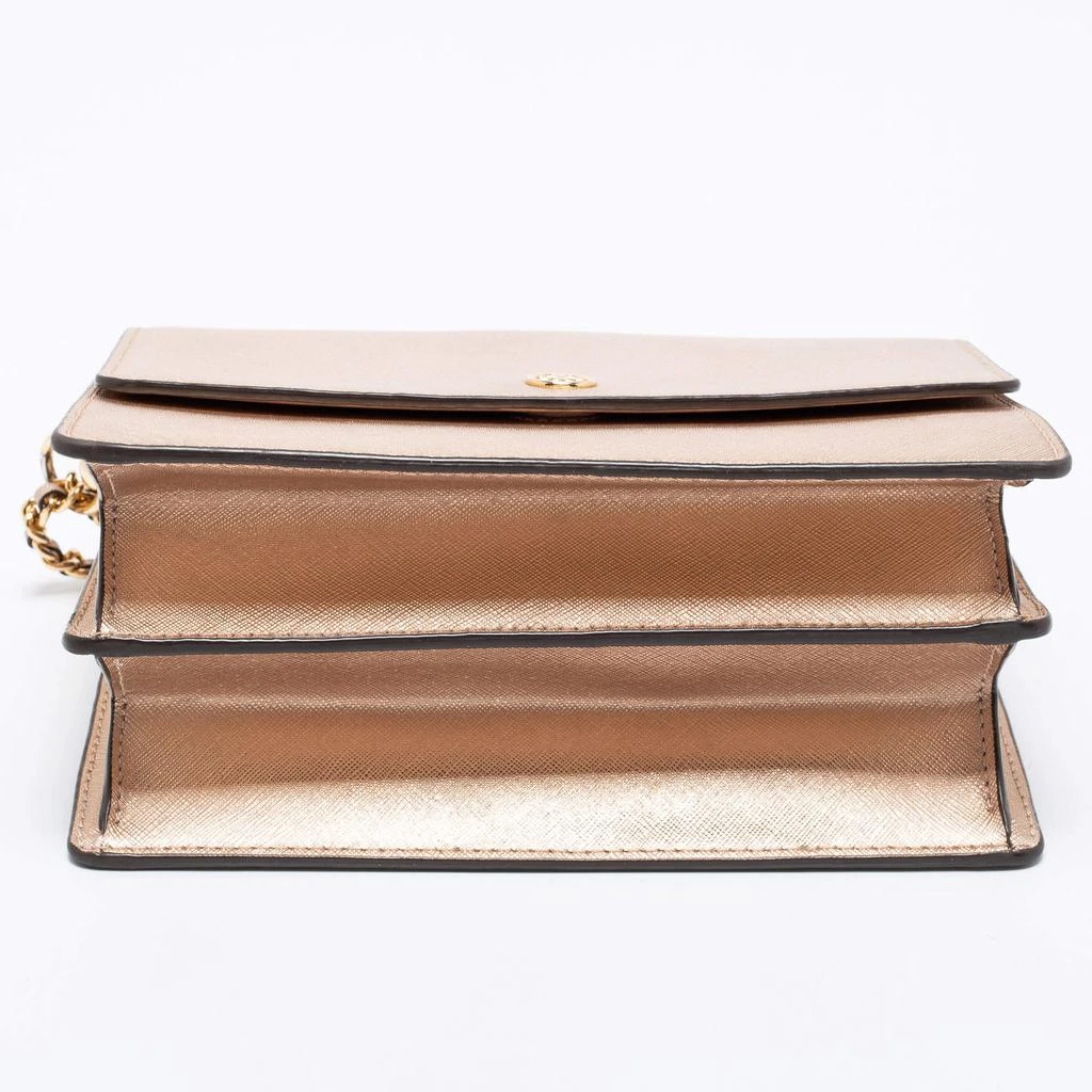 Tory Burch Metallic Rose Gold Leather Robinson Convertible Shoulder Bag 商品