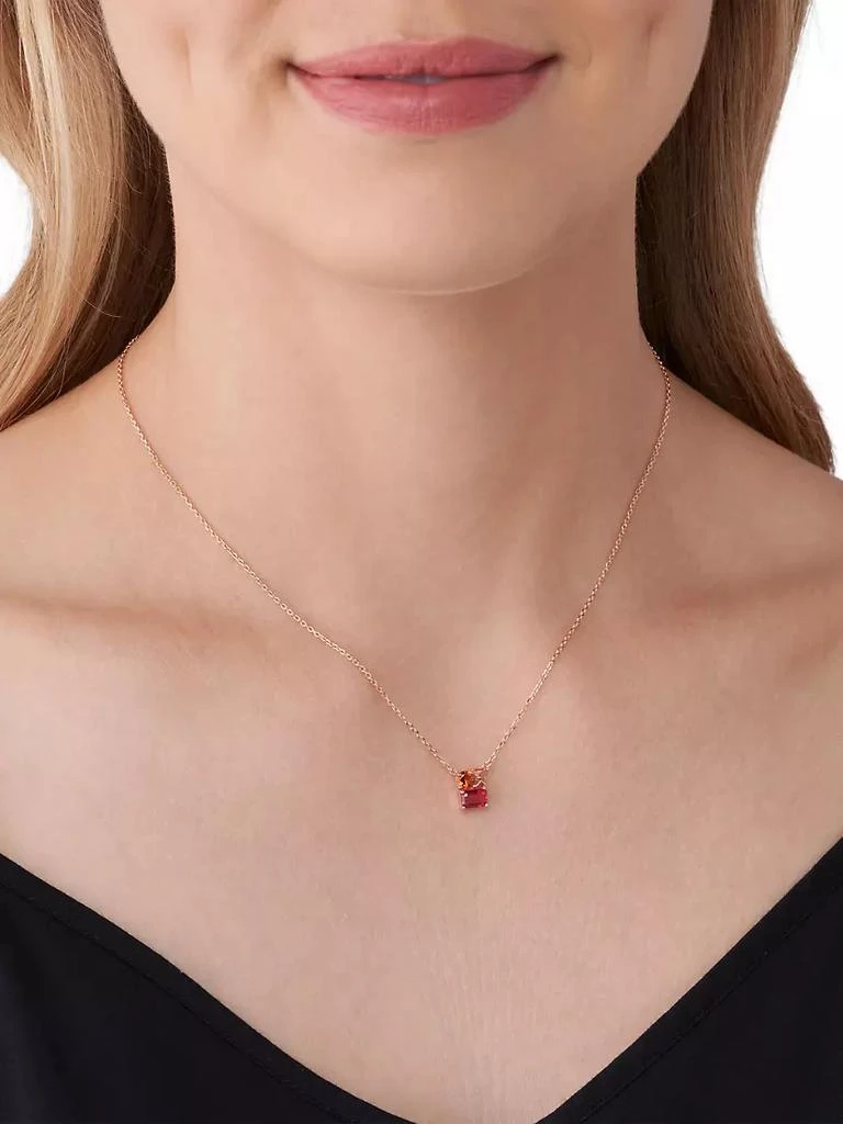 商品Michael Kors|14K Rose Gold-Plated & Cubic Zirconia Pendant Necklace,价格¥718,第2张图片详细描述