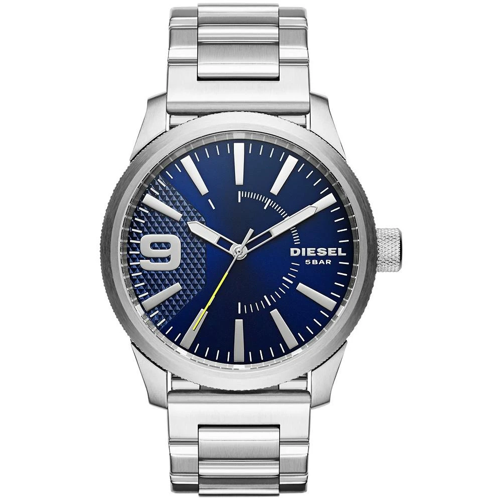 商品Diesel|Men's Rasp Three-Hand Stainless Steel Watch 46mm,价格¥711,第1张图片