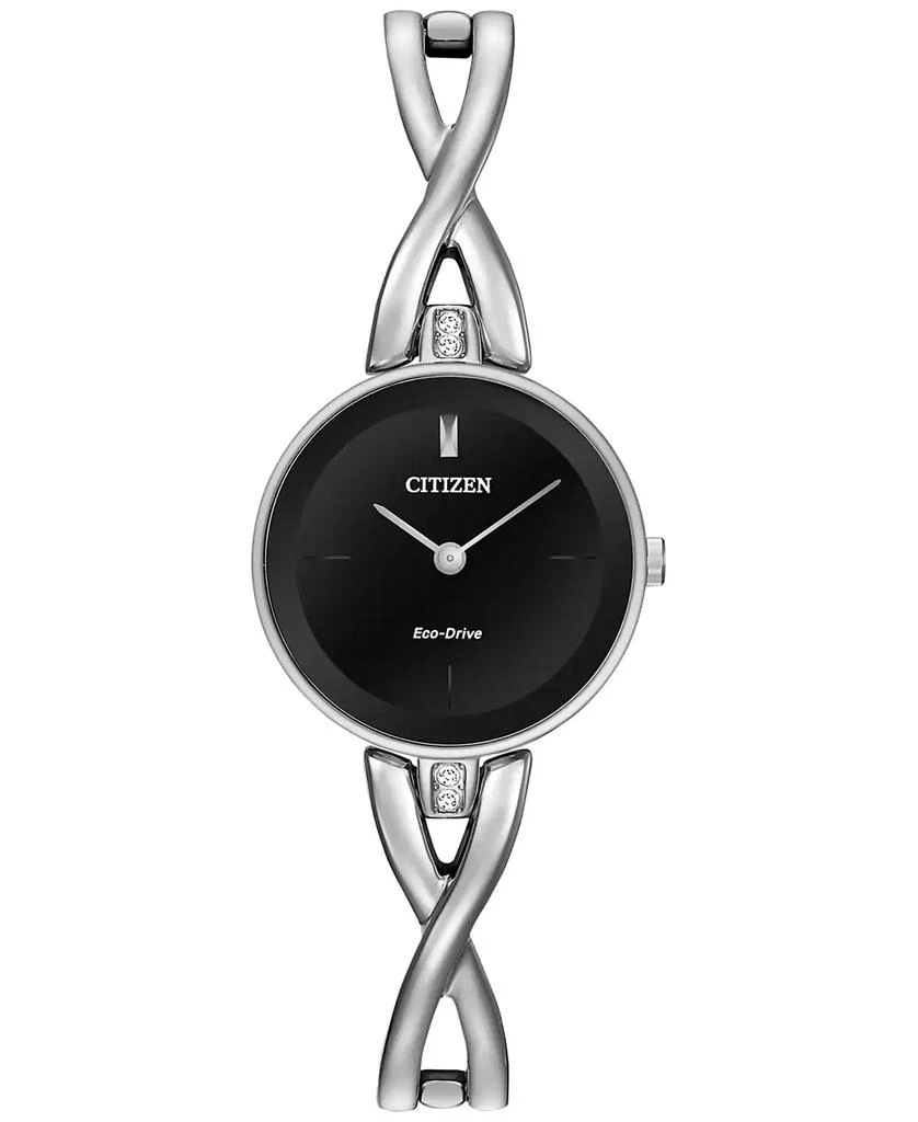 商品Citizen|Women's Eco-Drive Stainless Steel Bangle Bracelet Watch 23mm EX1420-50E,价格¥1715,第1张图片