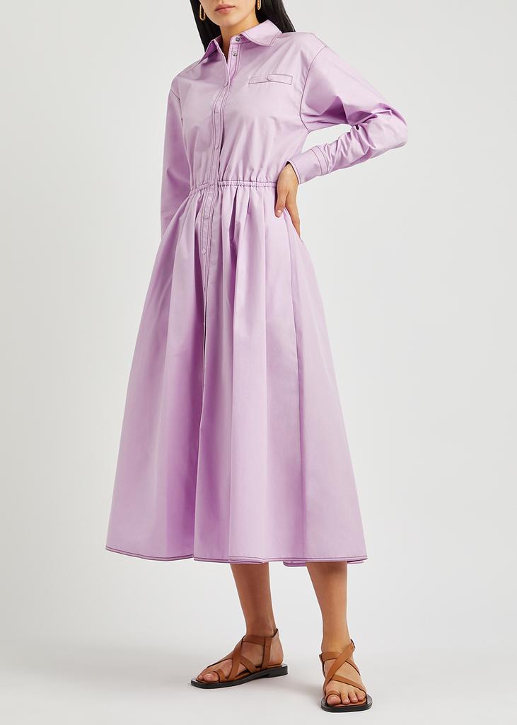 商品Tory Burch|Eleanor pink cotton-poplin maxi dress,价格¥4797,第4张图片详细描述