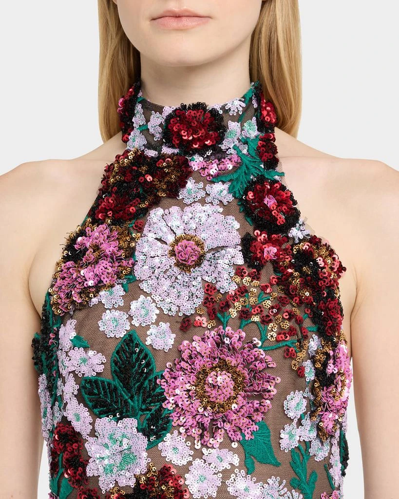 商品BRONX AND BANCO|Deirdre Sequin Embroidered Halter Mini Dress,价格¥6152,第5张图片详细描述