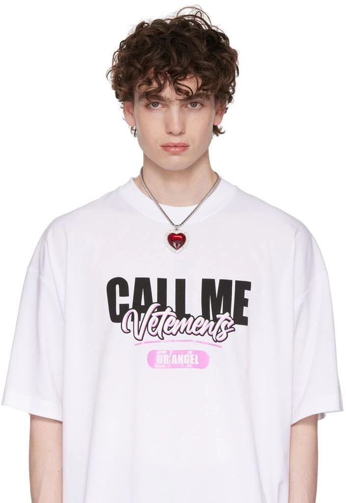 商品Vetements|银色 & 红色 Crystal Heart 项链,价格¥3140,第3张图片详细描述