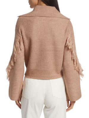 Fringed Johnny Collar Sweater商品第2张图片规格展示