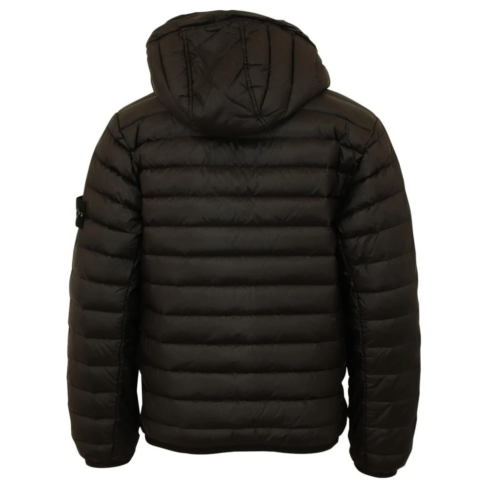 商品Stone Island Junior|Black Real Down Jacket,价格¥2315,第4张图片详细描述