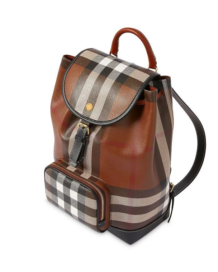 商品Burberry|Check and Leather Backpack,价格¥14581,第4张图片详细描述