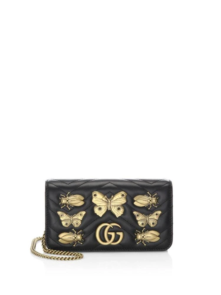 商品Gucci|Metal Mix GG Marmont Leather Chain Clutch,价格¥8995,第1张图片