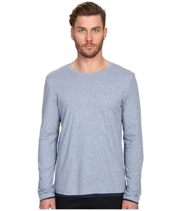 商品Vince|Pima Long Sleeve Double Layer Crew Neck T-Shirt,价格¥471,第1张图片