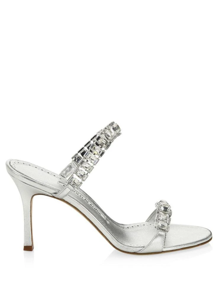 商品Manolo Blahnik|Manolo Blahnik - Dallifac Leather Open Toe Sandals,价格¥3277,第5张图片详细描述
