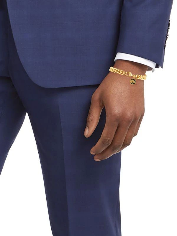 商品Effy|14K Goldplated Sterling Silver & Enamel Curb Chain Bracelet,价格¥1604,第2张图片详细描述